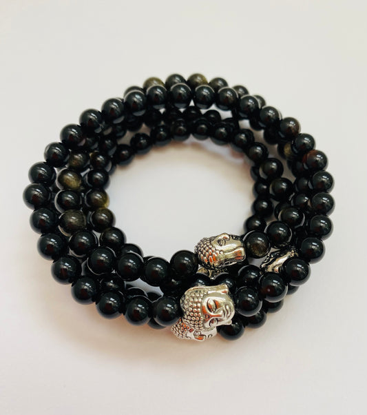 Gold Sheen Obsidian Bracelet