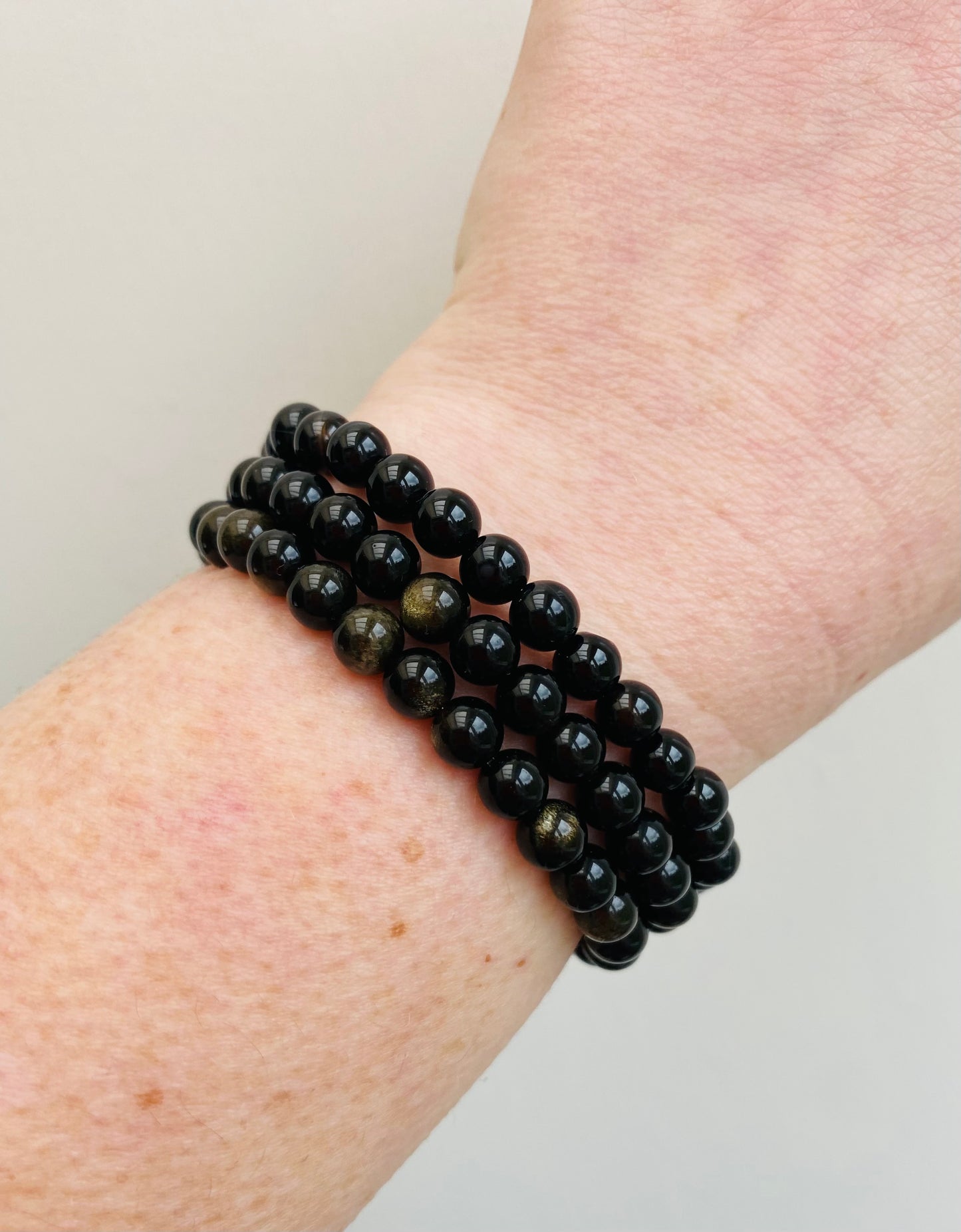 Gold Sheen Obsidian Bracelet