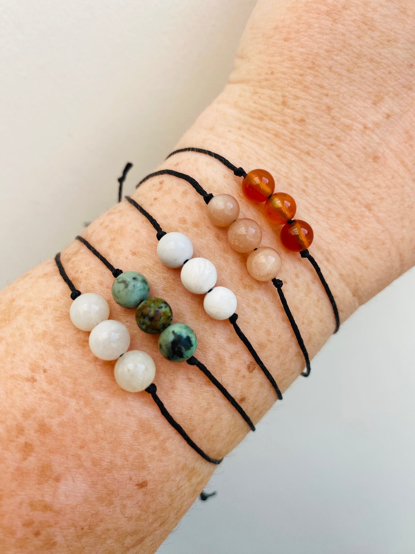 African Turquoise Wish bracelet  (Round beads)
