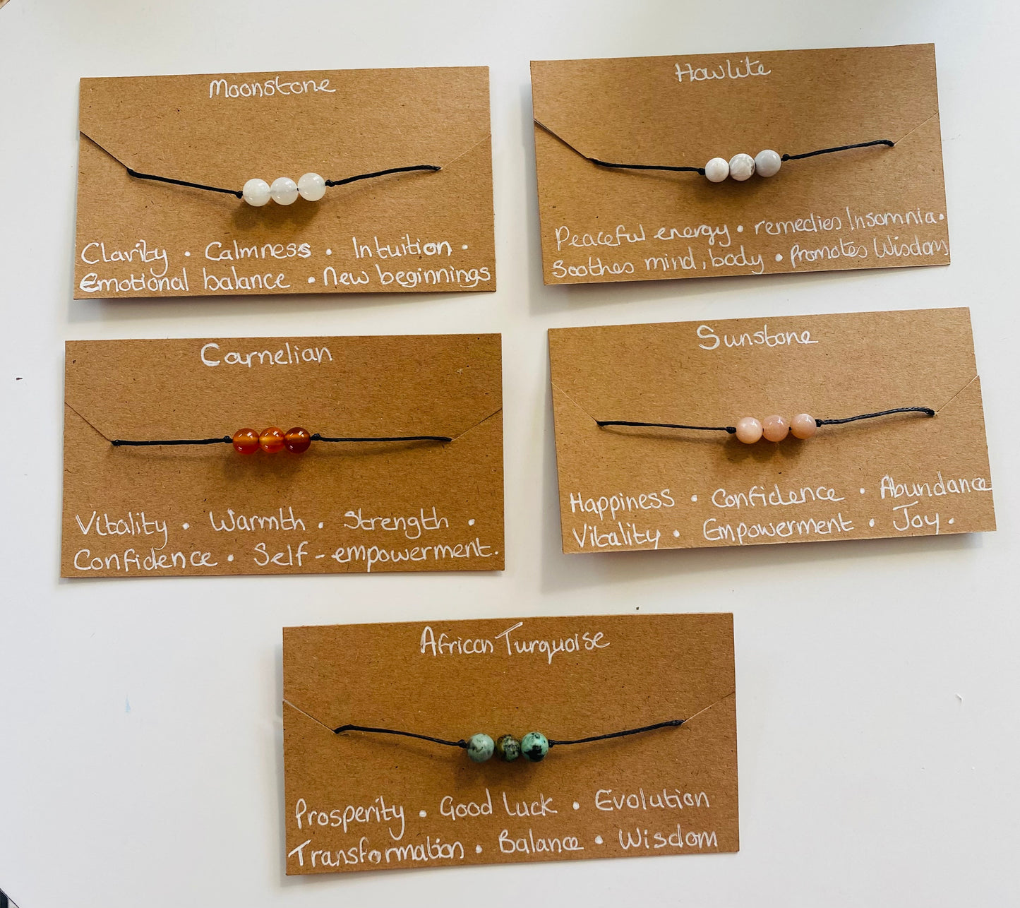 Howlite Wish bracelets (Round bead)