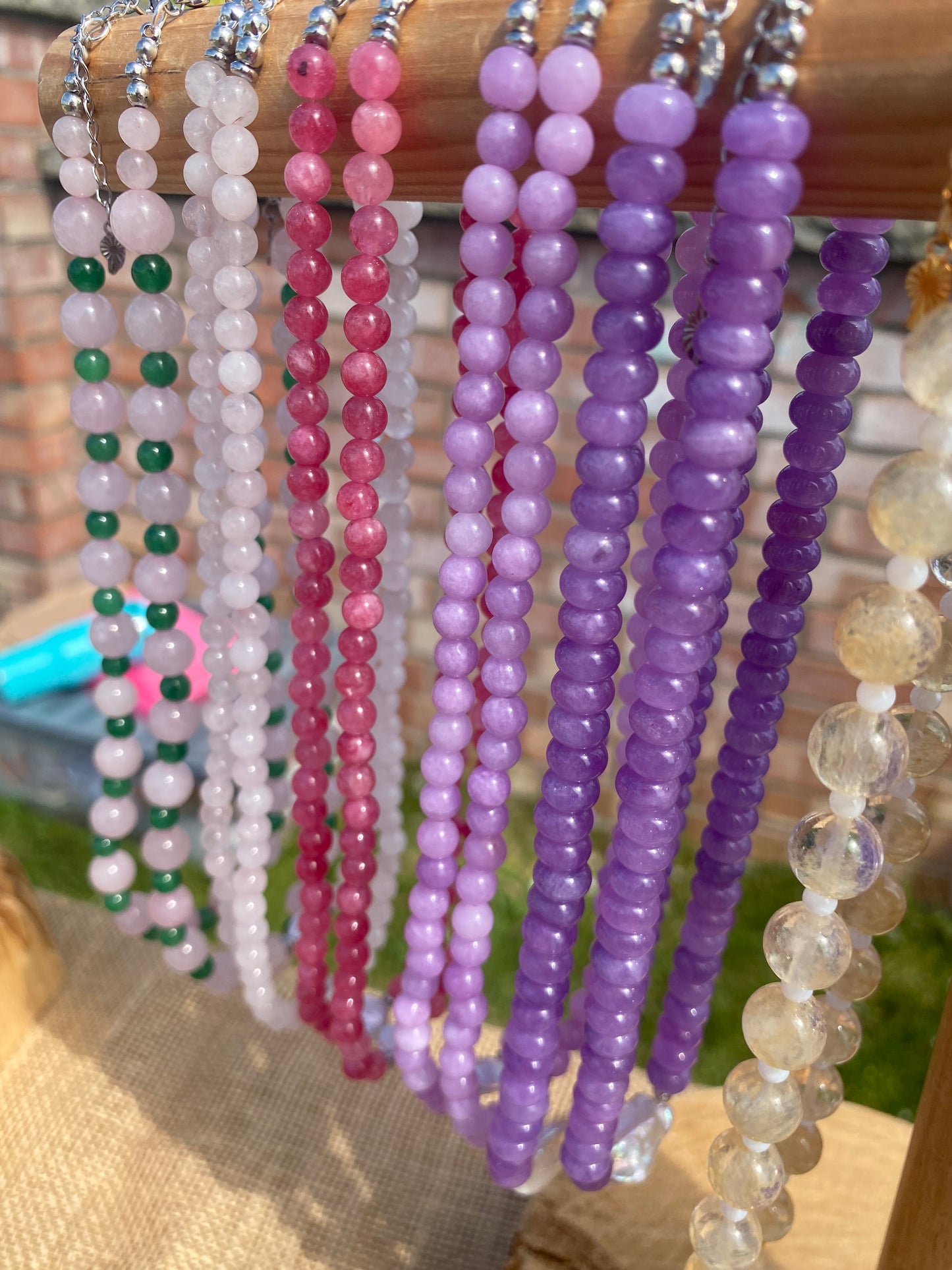 'Lovely' Strawberry Quartz & fresh water pearl