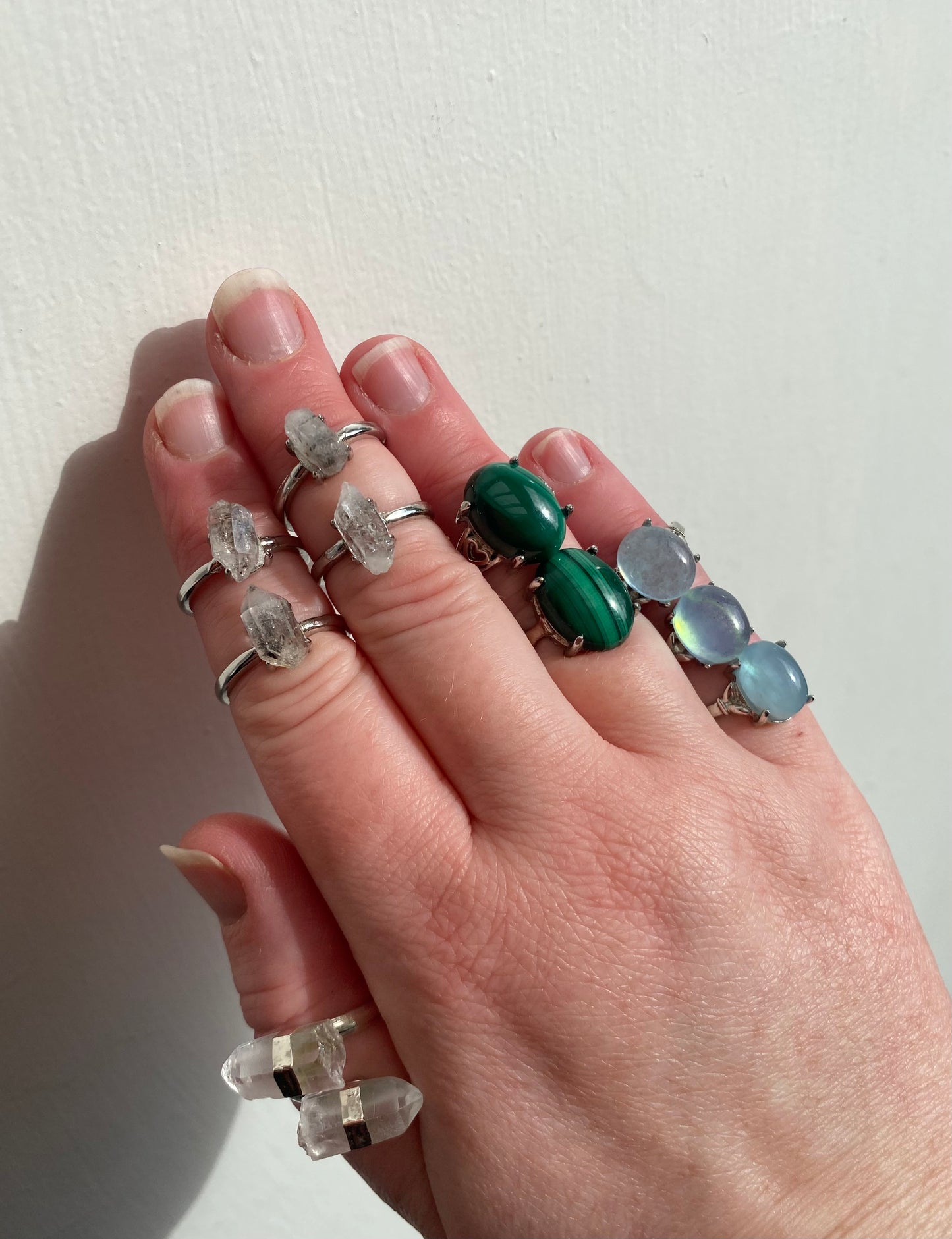 Malachite rings