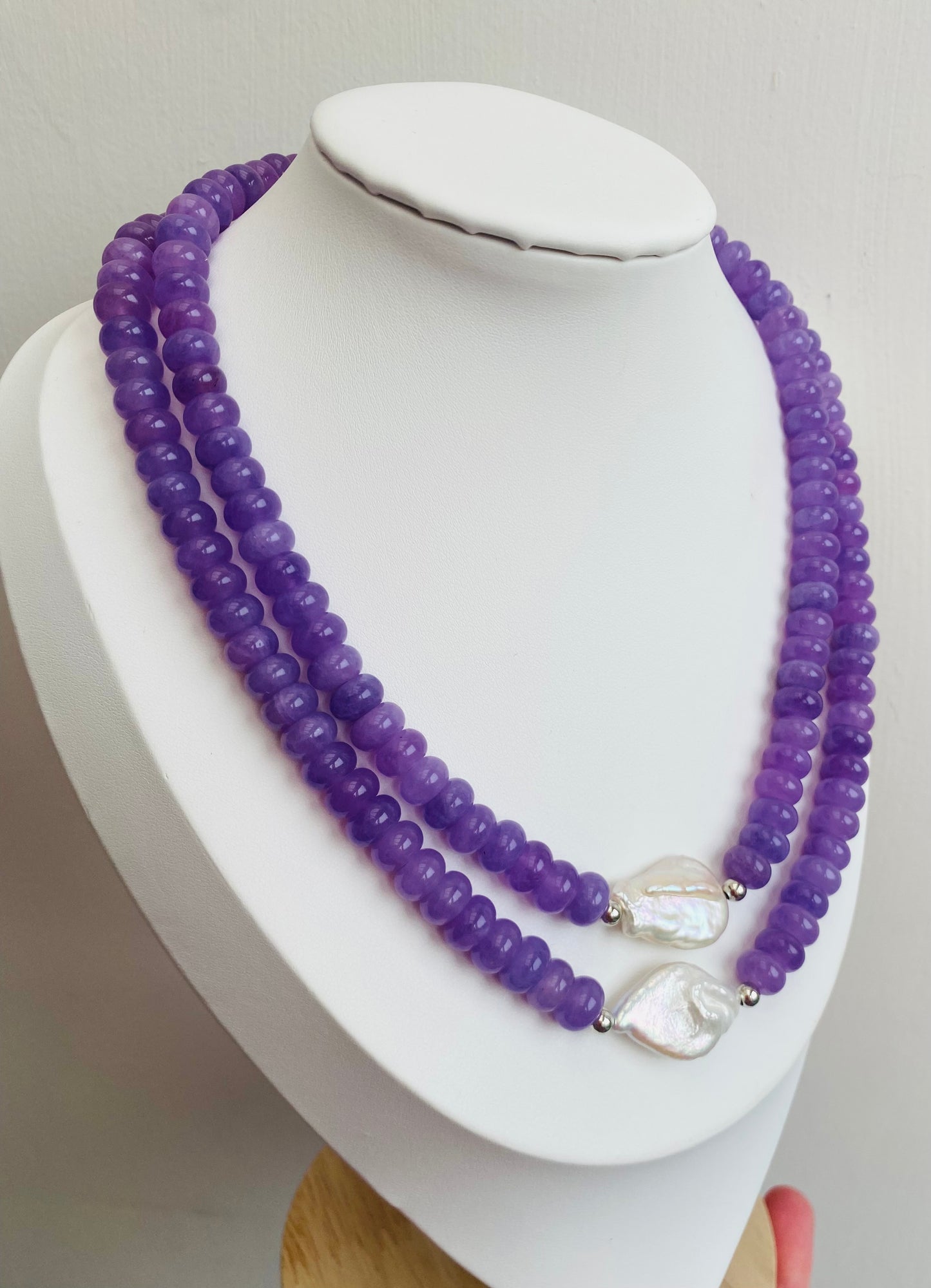 Lavender Amethyst - Calm beauty  (Rondelle)