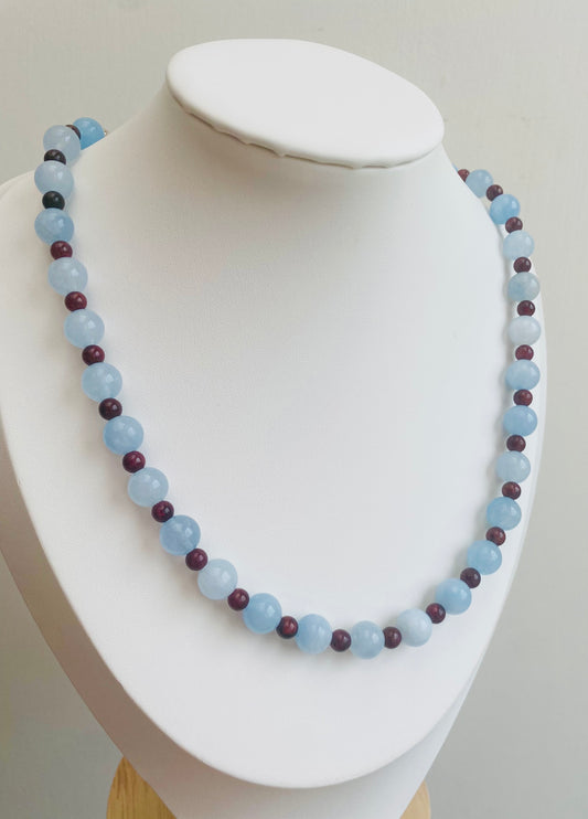 'Fistral' (Aqua Marine & Garnet)