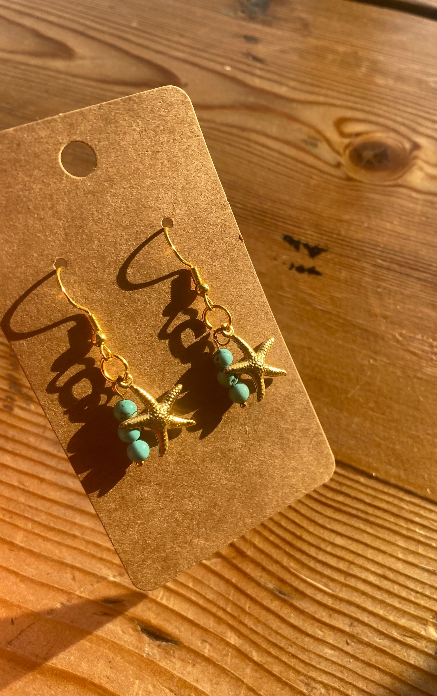 Star fish & bead Earrings