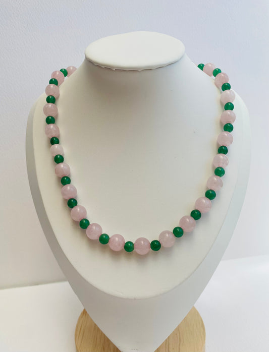 'Ellie' (Rose quartz & Green Aventurine)