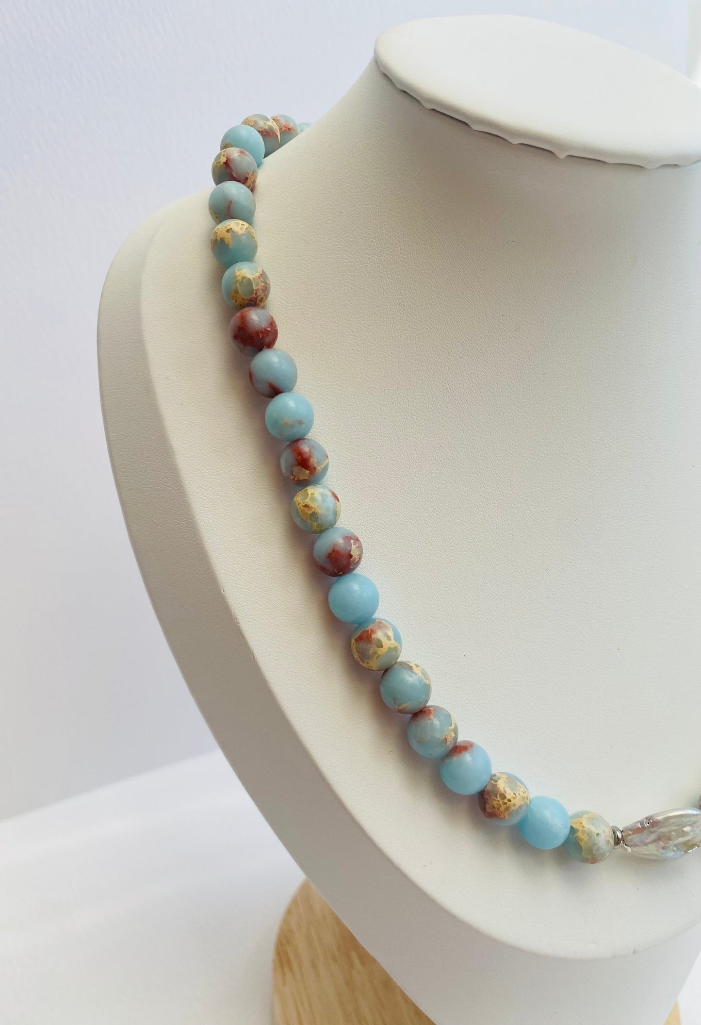 'Blue Crush' (Blue sea Jasper & Pearl)