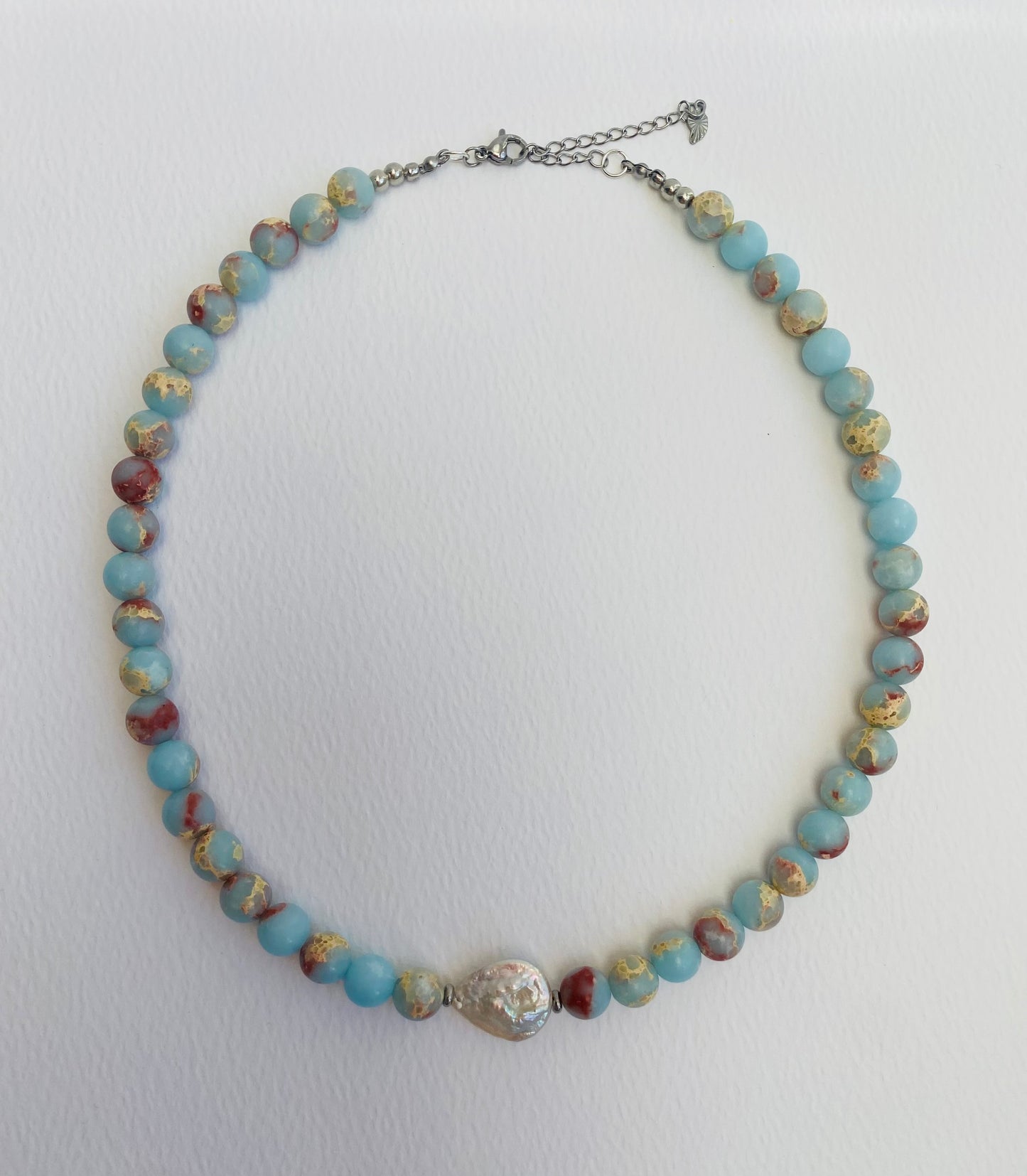 'Blue Crush' (Blue sea Jasper & Pearl)