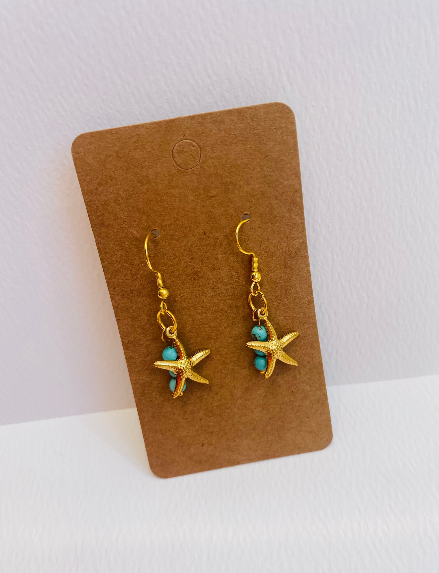 Star fish & bead Earrings