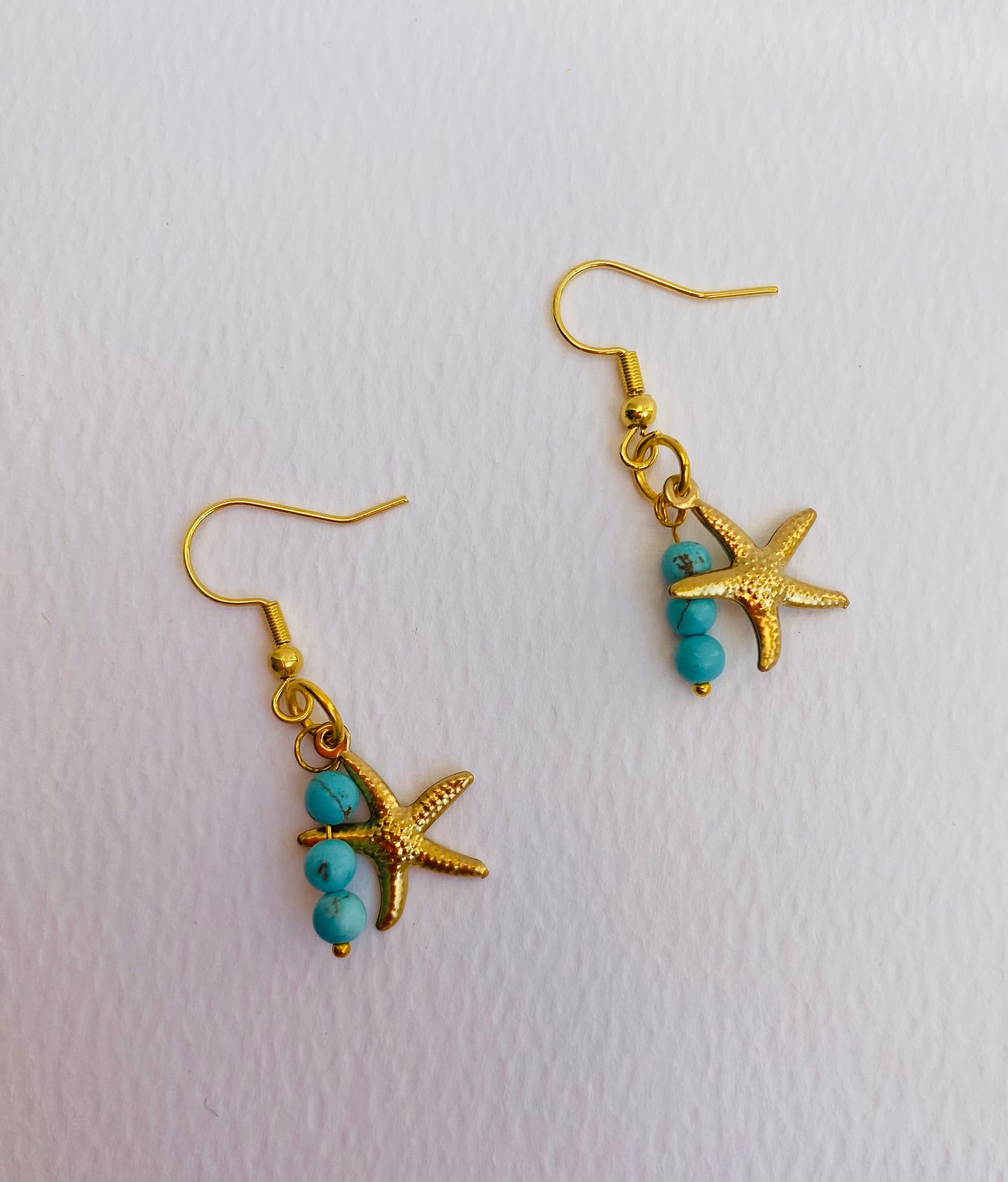 Star fish & bead Earrings